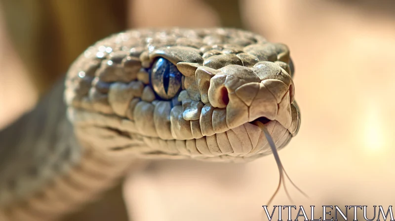 Snake Close-Up Photography AI Image