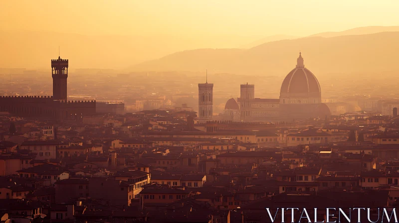 Florence Skyline at Sunset AI Image