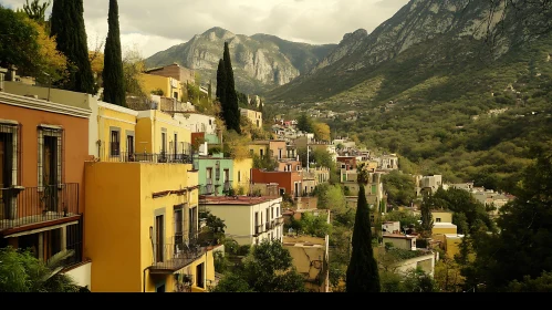 Charming Colorful Village in the Mountains