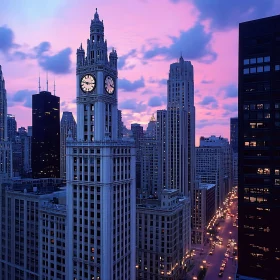 Urban Skyline at Dusk