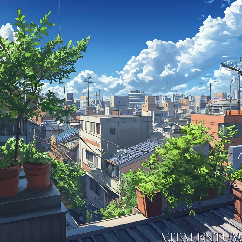 City View from Rooftop Garden