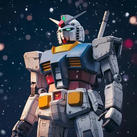 Futuristic Robot with Colorful Highlights