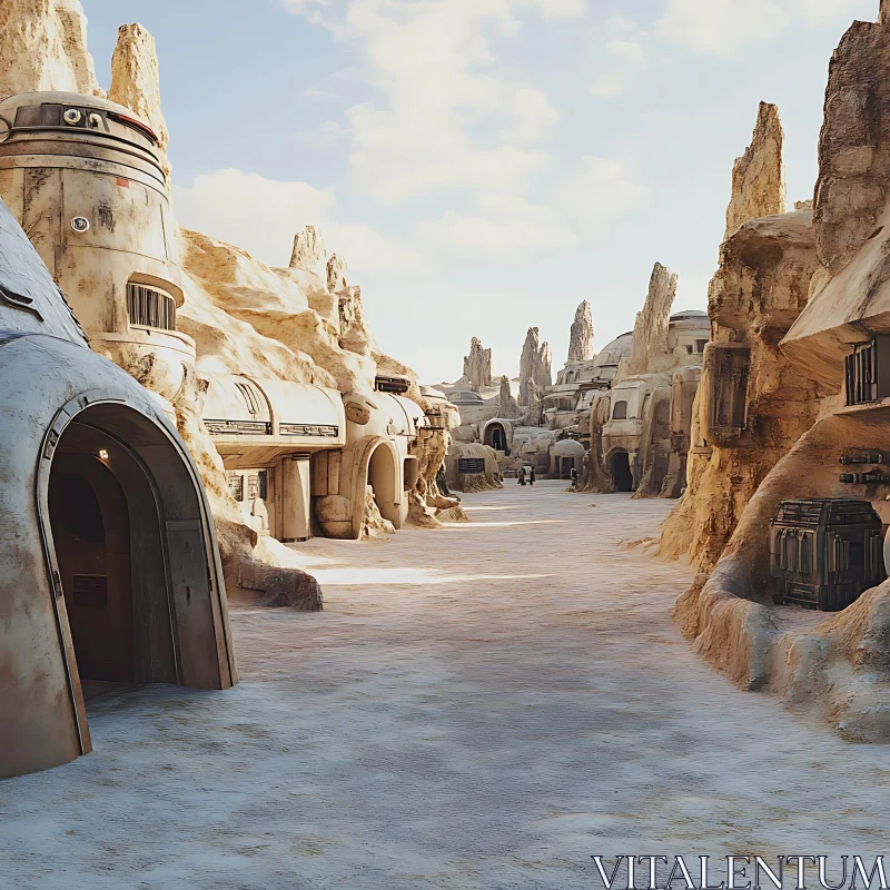 Advanced Architectural Structures in a Desert