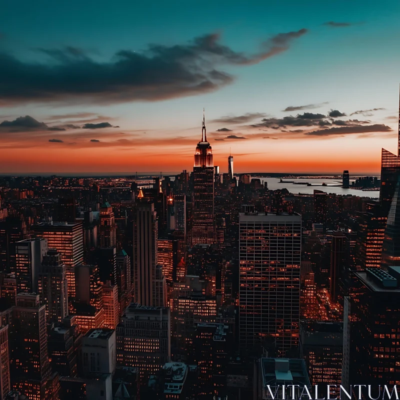 Sunset Metropolitan City Skyline
