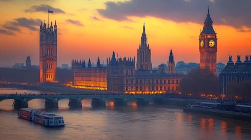 Twilight Over London's Iconic Skyline