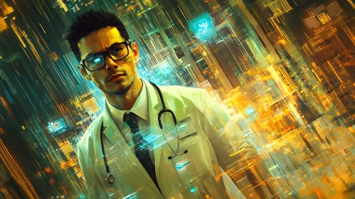 Innovative Medical Professional Amidst Digital Advancements