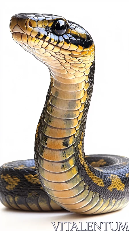 AI ART Detailed Snake Portrait