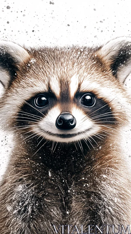 AI ART Charming Raccoon Art