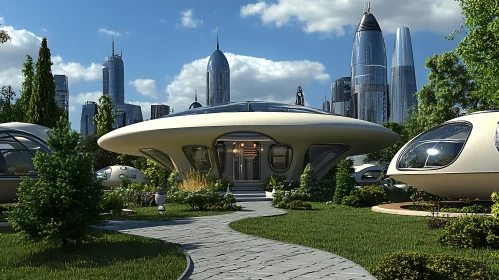 Modern Urban Design in a Futuristic Setting