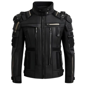 Sleek Black Techwear Jacket