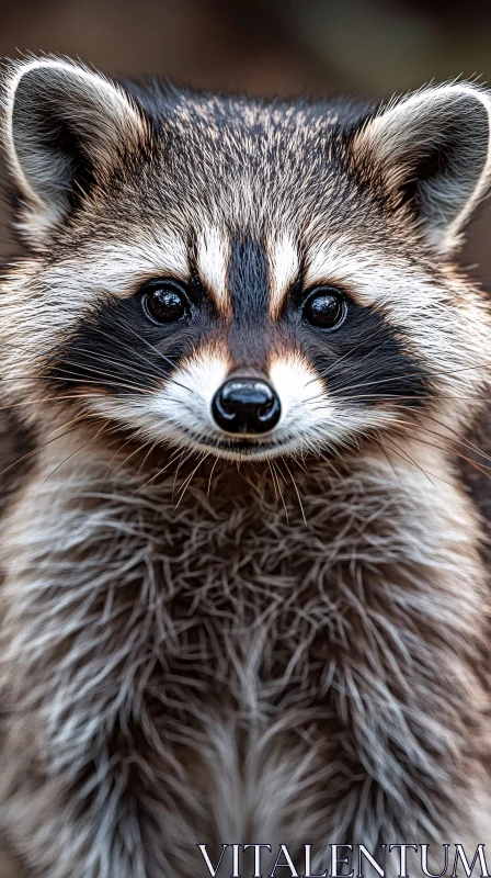 Raccoon Close-Up Image AI Image