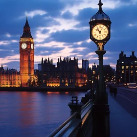 Big Ben and Westminster Bridge at Twilight