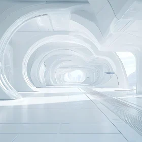 Sleek and Modern Futuristic Corridor