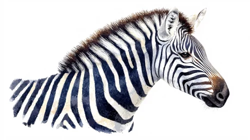 Detailed Zebra Artwork