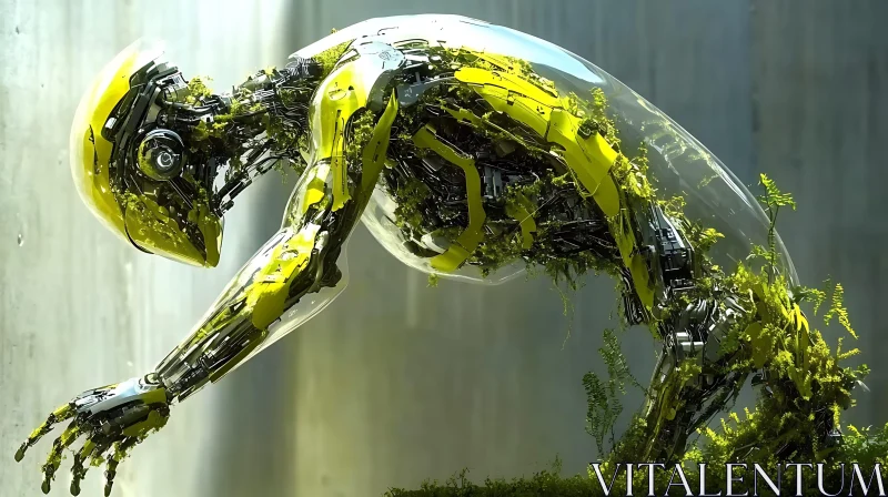 Nature-Integrated Cyborg Artwork AI Image