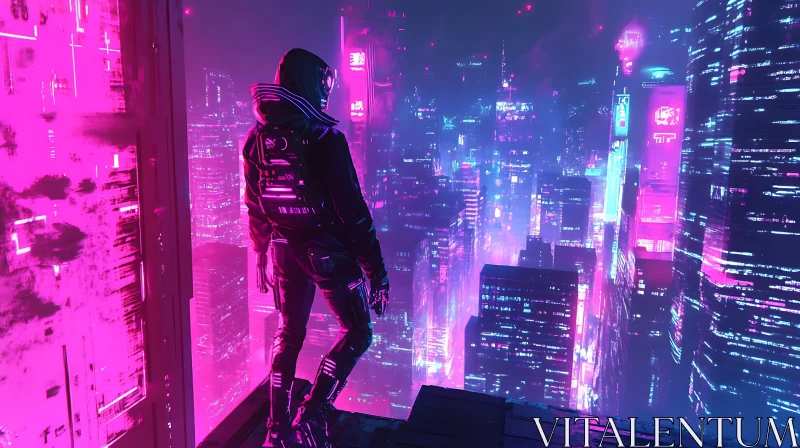 AI ART Cyberpunk Night City View