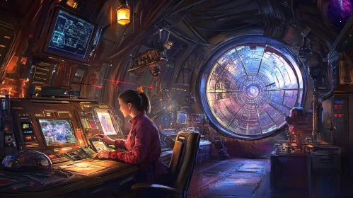 Futuristic Galactic Control Room