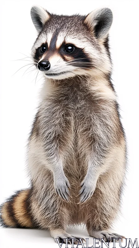 Charming Raccoon with Detailed Fur AI Image