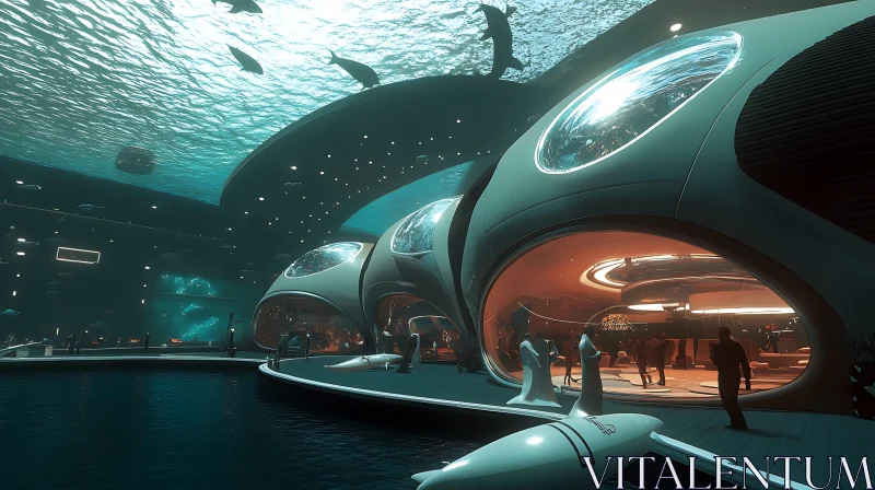 AI ART Innovative Underwater Living Spaces in Futuristic Architecture