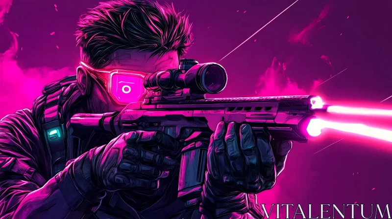 Futuristic Sniper Artwork AI Image