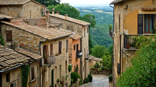 Charming Italian Village Scene