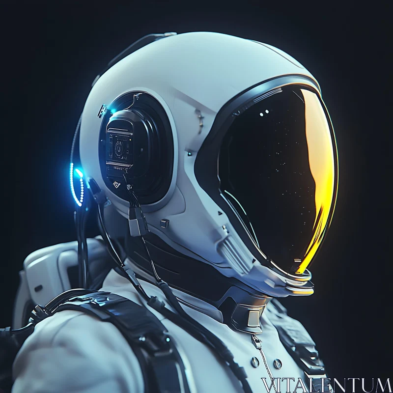 AI ART High-Tech Space Exploration Helmet