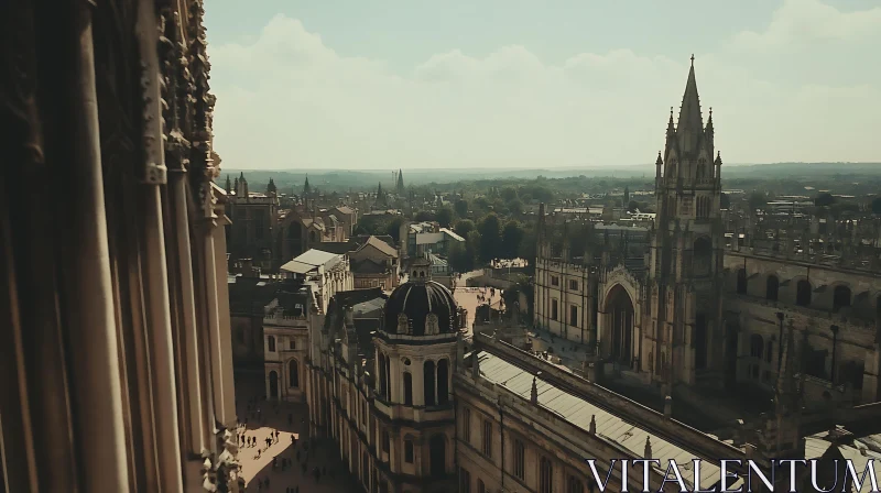Panoramic View of a Historic Gothic Cathedral