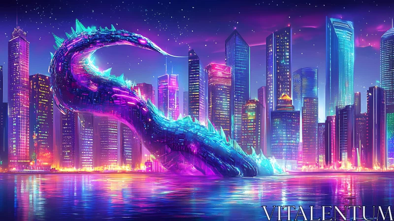 Surreal Cityscape with Fantasy Elements