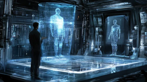 Advanced Science Lab with Human Holograms