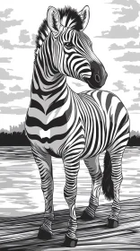 Graceful Zebra Illustration