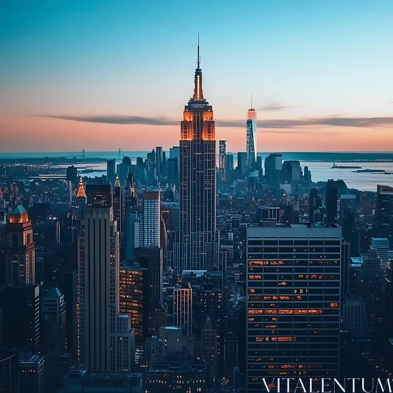 City Skyline at Sunset