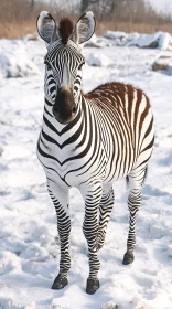 Zebra in Winter