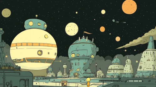Sci-Fi Architecture on Alien Planet