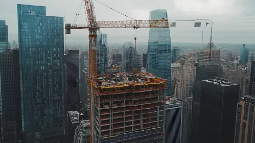 High-Rise Construction in Urban Skyline