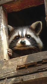 Wild Raccoon at the Window