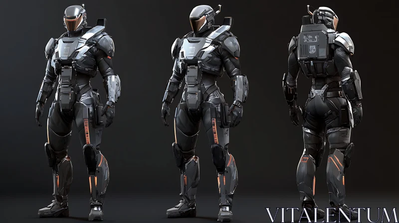 AI ART Futuristic Cyborg Armor