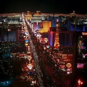 Vibrant Nightscape of Las Vegas Strip