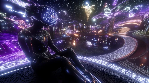 Immersive Virtual Reality Experience with Neon Lighting