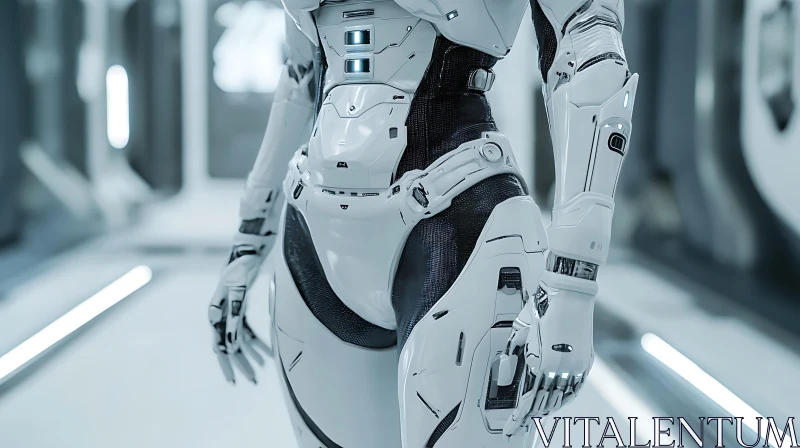 Futuristic Humanoid Robot Design AI Image