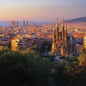 Sunset Over Barcelona's Urban Landscape