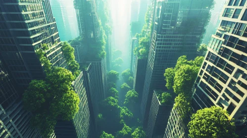 Urban Jungle with Eco-friendly High-Rises