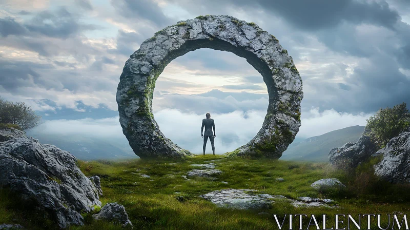 Ancient Stone Circle in a Mystical Environment AI Image