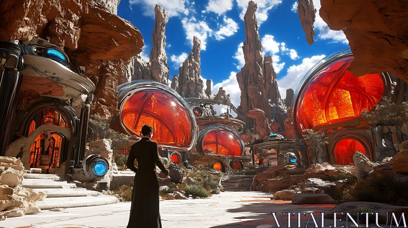 Futuristic Sci-Fi Desert Architecture AI Image