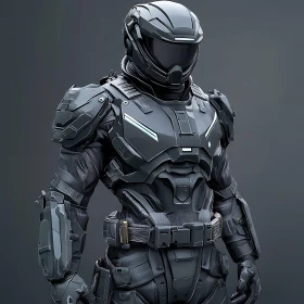 High-Tech Armored Cyborg