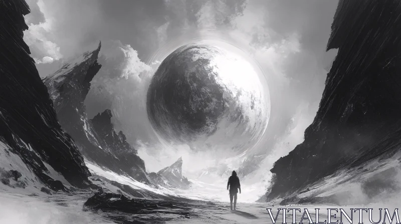 Vast Monochrome Dreamscape AI Image