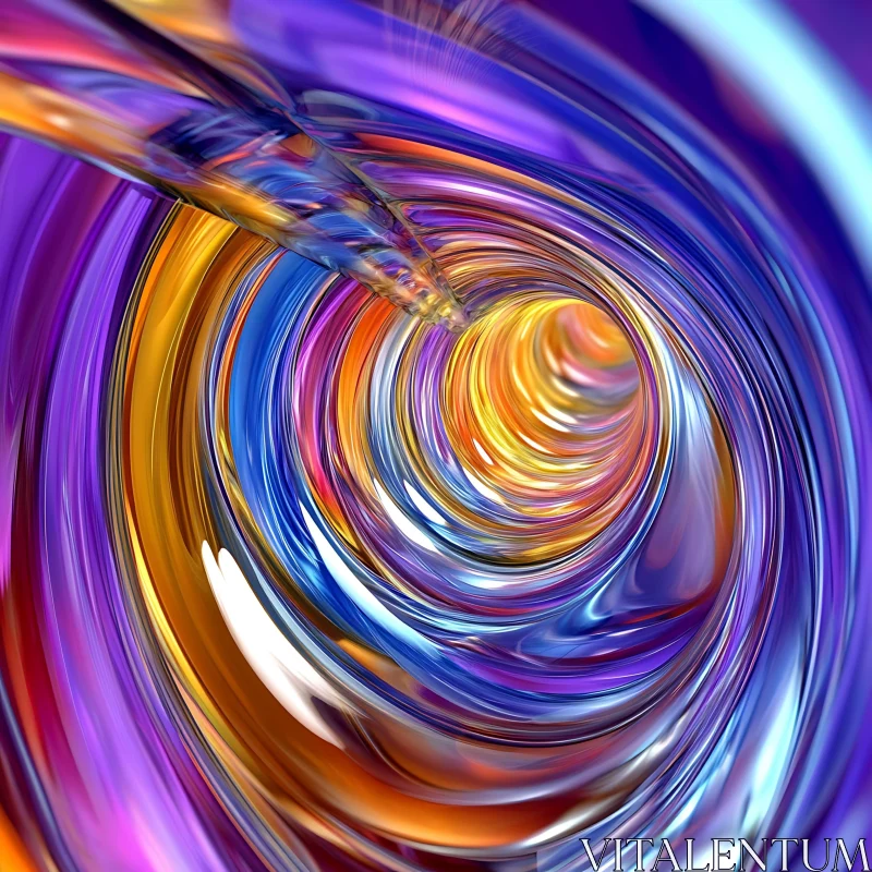 Vortex of Colors in Abstract Art AI Image