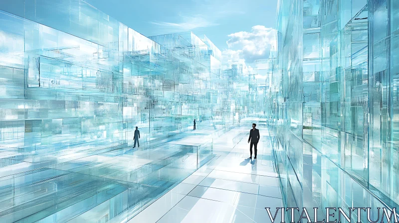 Modern Glass Architecture Cityscape AI Image