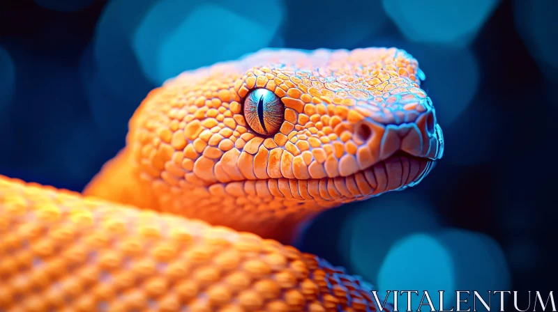 AI ART Detailed Macro Snake Image