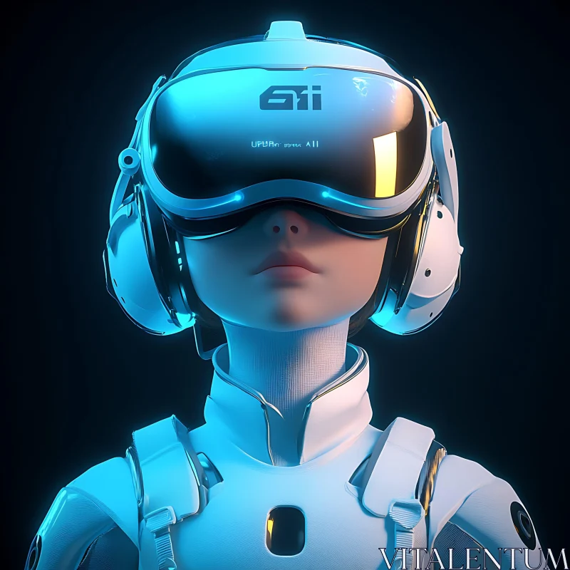 Advanced Virtual Reality Technology Representation AI Image