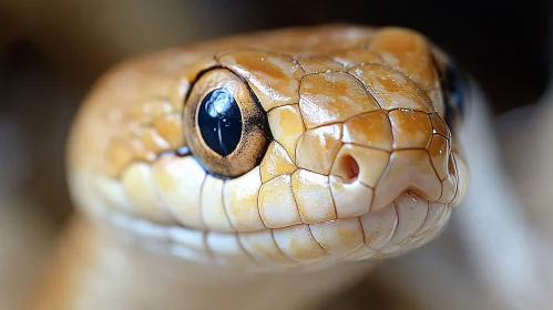 Detailed Snake Head Close-Up